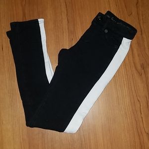 Girls black&white stripe Justice premium jeans10s